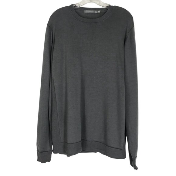 Icebreaker Sweater‎ Mens Size XXL Gray Merino Wool Blend Crewneck Pullover Knit